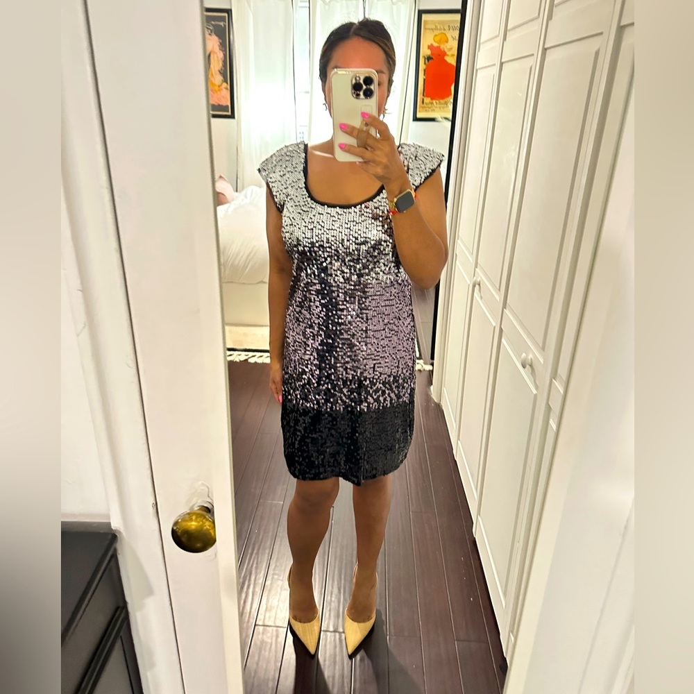 White House black Market sequin ombré mini dress